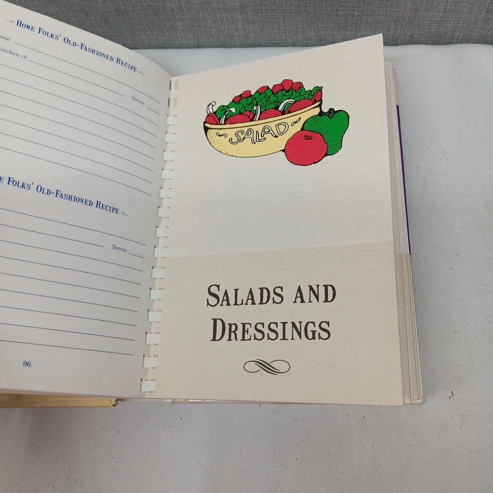 Home Folks Old Fashioned Recipe Keeper Sweetwater Press Vintage Blank Cookbook
